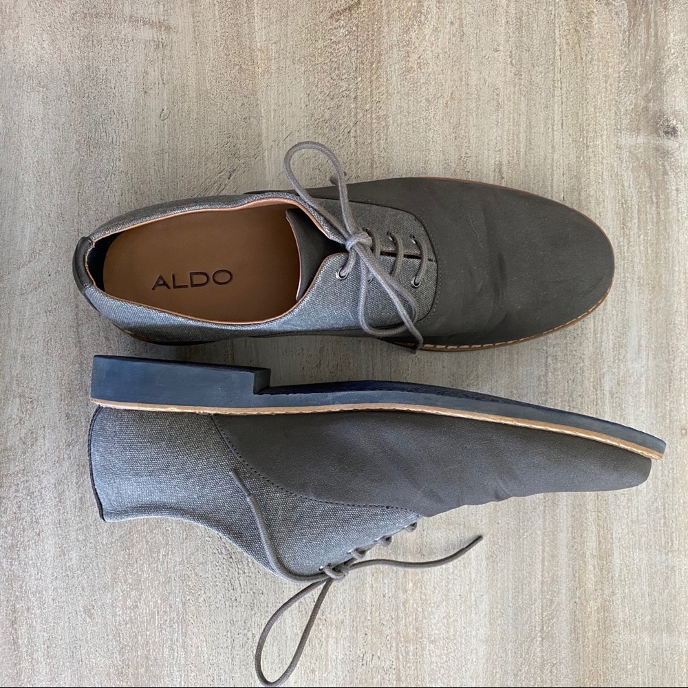 [Men’s] Aldo • two-tone grey derby shoes